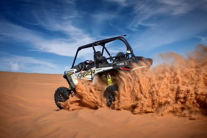 Golden desert dunes in Dubai